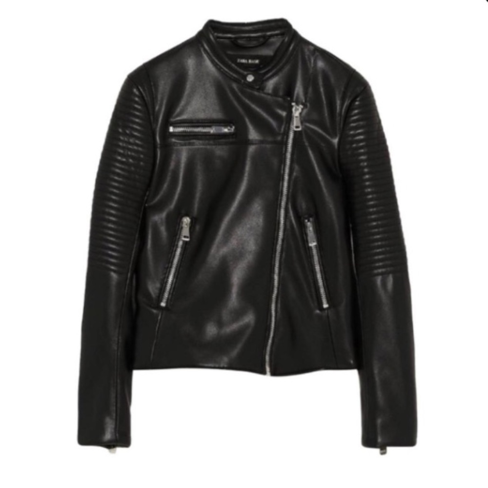 Black Zara moto jacket